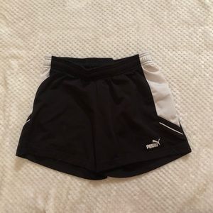 Black and White Puma Athletic Shorts